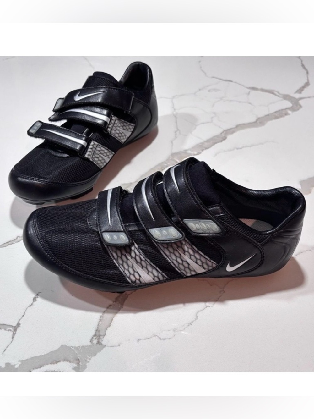 Nike Women’s Clip in Carbon Composite Cycling Shoes Black Silver Size 8 EU 39